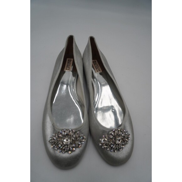 Badgley Mischka Silver Flats with Embellishment - Picture 9 of 10